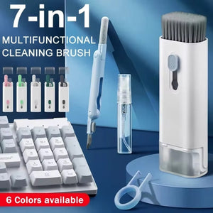 7-in-1 Cleaning Kit | All-in-One Keyboard Cleaning Kit with Brush & Cleaner for Bluetooth, AirPods, Laptop, Tablet, Phone, iPad, Smartwatch, MacBook, Earbuds & PC Accessories