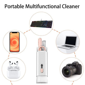 7-in-1 Cleaning Kit | All-in-One Keyboard Cleaning Kit with Brush & Cleaner for Bluetooth, AirPods, Laptop, Tablet, Phone, iPad, Smartwatch, MacBook, Earbuds & PC Accessories